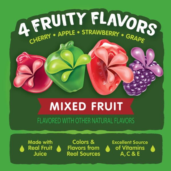 Black Forest Juicy Burst Fruit Flavored Snacks, Mixed Fruit, 0.8 oz, 40 Count