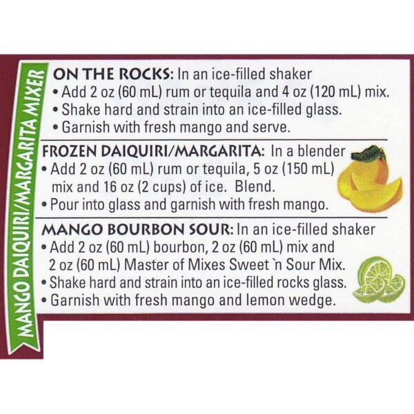 Master of Mixes Mango Daiquiri/Margarita Mix, 1.75 L