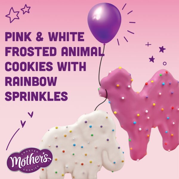 Mother's Original Circus Animal , Frosted Animal Cookies with Rainbow Sprinkles, Resealable Bag, 9 oz