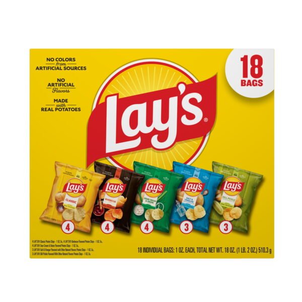 b86f6c65-1bc7-4c88-9081-f659835ad292.baf12e22c09dd89cb2c35be3e020cb30.jpeg Lay's Snacks Mix Potato Chips Variety Pack, 1 oz, 18 Count