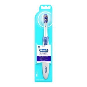 Oral-B 3D White Battery-Powered Toothbrush, Colors May Vary, for Adults and Children 3+
