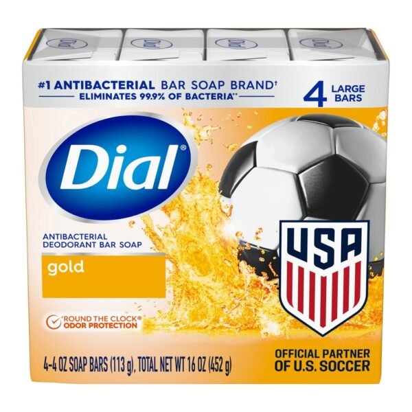 bb-113888326 Dial Gold Antibacterial Deodorant Bar Soap, Advanced Clean Deep Cleanse Bar, 4 oz, 4 Bars