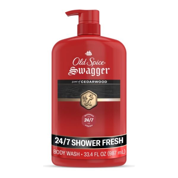 bb-177706542 Old Spice Body Wash for Men, 24/7 Shower Fresh, Swagger Cedarwood, 33.4 fl oz