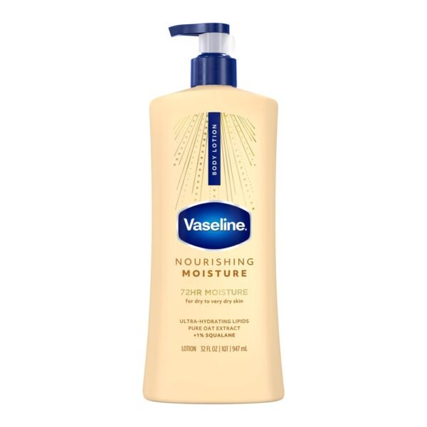bb-19857825 Vaseline Intensive Care Nourishing Moisture Body Lotion for Dry Skin, Lotion Made with Ultra-Hydrating Lipids + Pure Oat Extract for Nourished, Healthy-Looking Skin, 32 fl oz