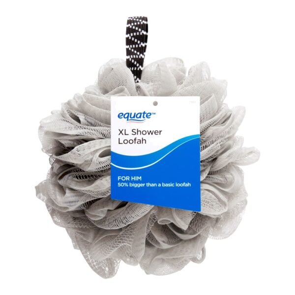Equate Men's Extra Large Shower Loofah, Color May Vary