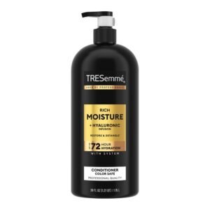 TRESemmé Rich Moisture Moisturizing Conditioner With Pump With Up To 72H Hydration For Dry Hair, With Pro Style Technology Formula For Dry Hair Conditioner, ,39 fl oz