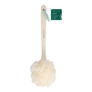 EcoTools EcoPouf Bath Brush, Loofah & Handle, Recycled Mesh Netting, for Adults, 1 Count