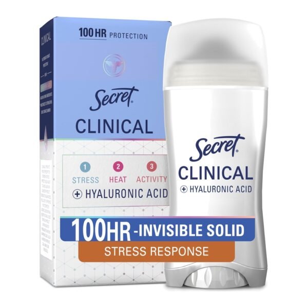 bb-615754818 Secret Clinical 100HR Antiperspirant Deodorant for Women, Invisible Solid, Stress Response, 2.6 oz