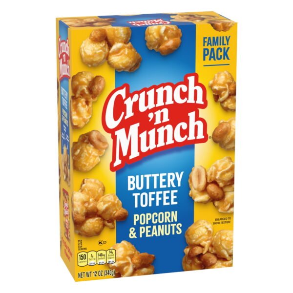 cf0f4338-b870-4e28-8593-aa273601c9d0.3bc80b9f9c330d262788e70abbf061ea.jpeg CRUNCH 'N MUNCH Buttery Toffee Popcorn with Peanuts, 12 oz.