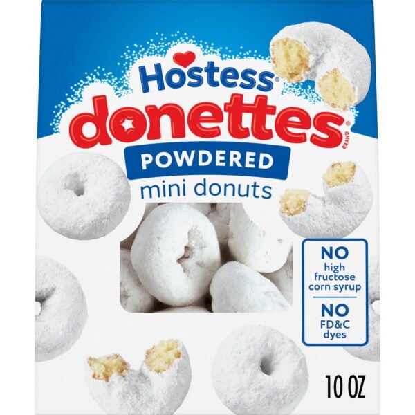 d8c12afb-9827-42a3-a8db-3330b97bbbed.4006c5378ca123782eb67fcc586ecceb.jpeg (3 pack) Hostess Donettes, Powdered Mini Donuts, 10 oz Bag