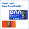 Onn Large Party Speaker Gen 2 with LED Lighting, IPX4 Water-Resistant, 4 Speakers, Black