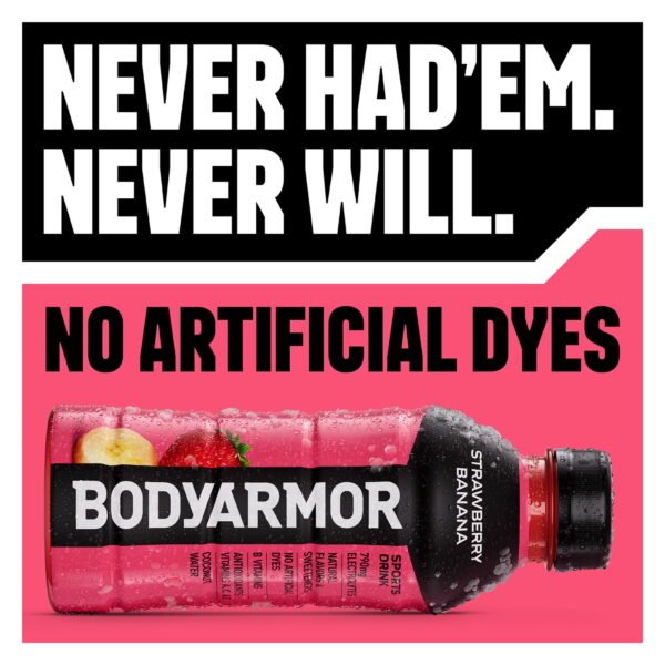 BODYARMOR Lyte Peach Mango Electrolyte Sports Drink Bottles, 12 fl oz, 8 Pack