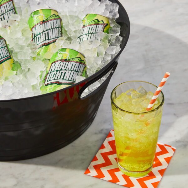 Mountain Lightning Citrus Flavored Soda Pop, 12 fl oz, 12 Pack Cans