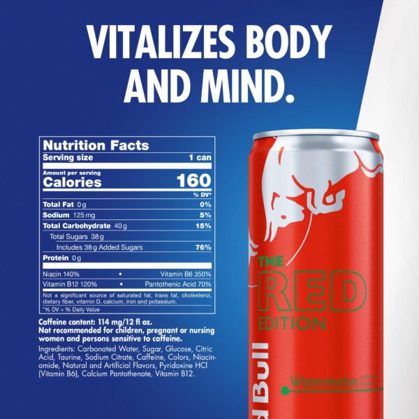e920c74e-27f9-4934-857d-a10305ed4dd1.c202071e329c413fa3e624e55cdc3d2b.jpeg Red Bull Red Edition Energy Drink, Watermelon, 12 fl. oz., Pack of 4 Cans