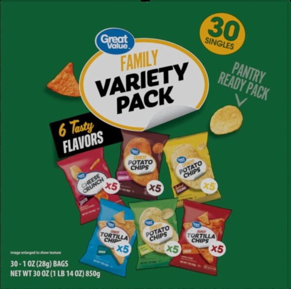 Family Variety Chips Pack, 1 oz Bags, 30 Count