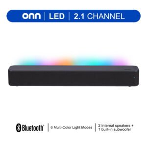 onn-20-in-Bluetooth-2-1-Channel-Soundbar-with-Multi-Color-LED-Lighting-Black_0cf6260f-b42c-4f60-b2ab-75f395fa476c.23dc3e874b4f4a953993eda612c7fb08.jpeg onn 20 in Bluetooth 2.1 Channel Soundbar with Multi-Color LED Lighting, Black