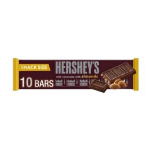 zues-centered-3454 Hershey's Milk Chocolate With Almond Candy Bars & Miniatures, Snack Size, .45 oz (10 Count)