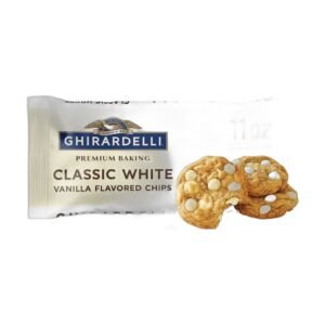zues-centered-3468 GHIRARDELLI Classic White Vanilla Flavored Premium Baking Chips, 11 oz Bag