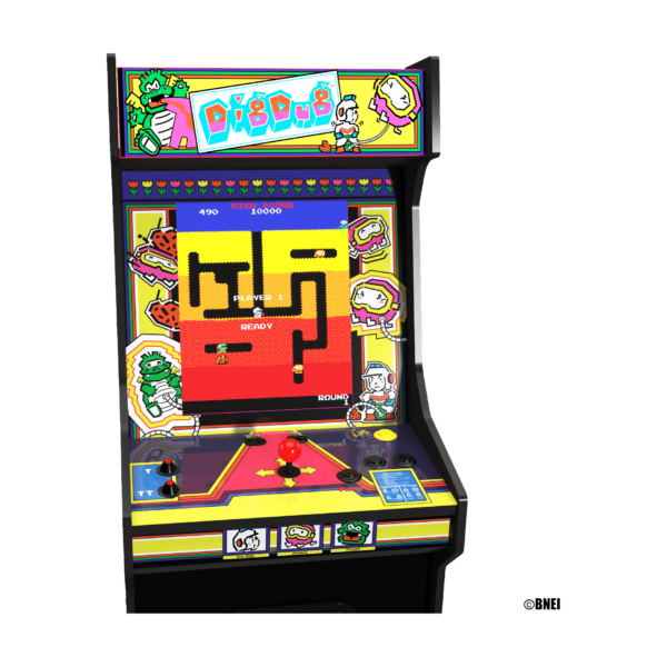 Arcade1Up Dig Dug Bandai Namco Legacy Edition Arcade with Riser and Light-Up Marquee